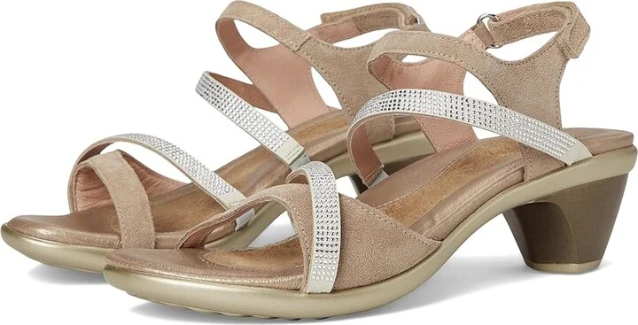 Almond Suede,clear Rhinestones