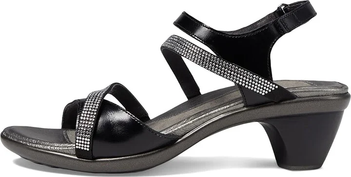 Naot Innovate Women's Shoes Black Madras Leather/Black Microfiber/Clear Rhinestones : EU 35 (US Women's 4) M - Image 7