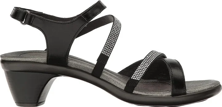 Naot Innovate Women's Shoes Black Madras Leather/Black Microfiber/Clear Rhinestones : EU 35 (US Women's 4) M - Image 8