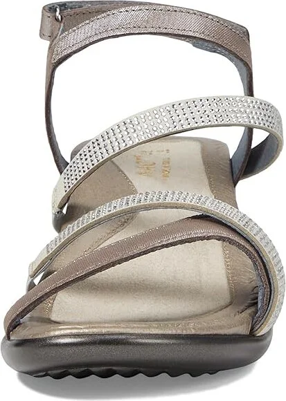 Naot Innovate Women's Shoes Silver Threads Leather/Beige Microfiber/Clear Rhinestones : EU 35 (US Women's 4) M - Image 3