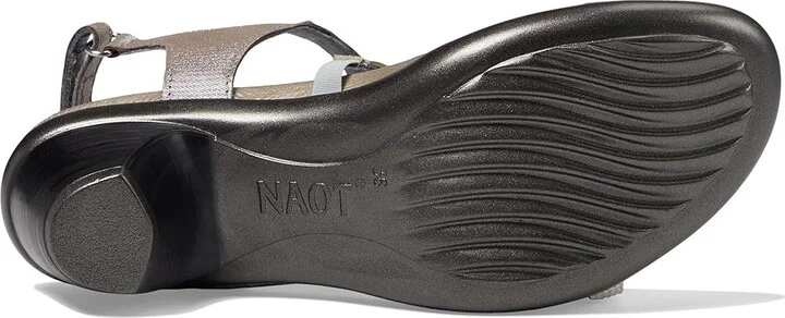 Naot Innovate Women's Shoes Silver Threads Leather/Beige Microfiber/Clear Rhinestones : EU 35 (US Women's 4) M - Image 4