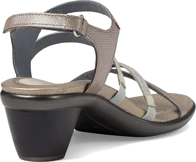 Naot Innovate Women's Shoes Silver Threads Leather/Beige Microfiber/Clear Rhinestones : EU 35 (US Women's 4) M - Image 5