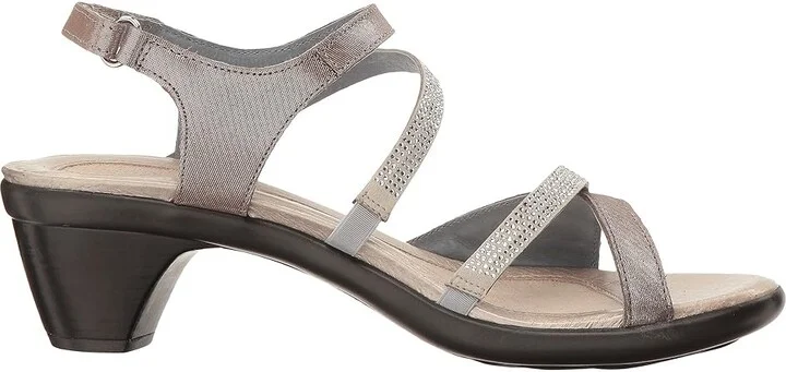 Naot Innovate Women's Shoes Silver Threads Leather/Beige Microfiber/Clear Rhinestones : EU 35 (US Women's 4) M - Image 8