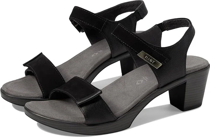 Naot Intact Women's Shoes Black Velvet Nubuck/Black Leather Combo : EU 35 (US Women's 4) M