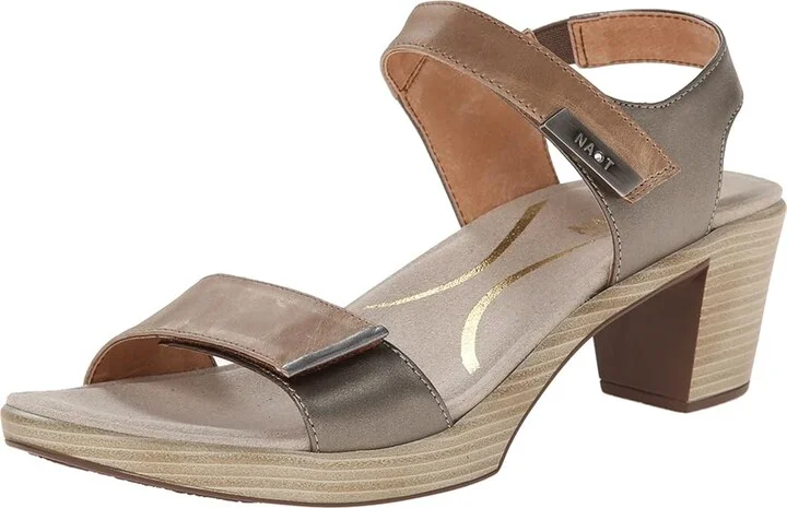 Naot Intact Women's Shoes Khaki Beige Leather/Pewter Leather/Mirror Leather : EU 35 (US Women's 4) M - Image 2