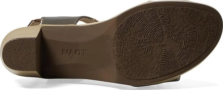 Naot Intact Women's Shoes Khaki Beige Leather/Pewter Leather/Mirror Leather : EU 35 (US Women's 4) M - Image 4