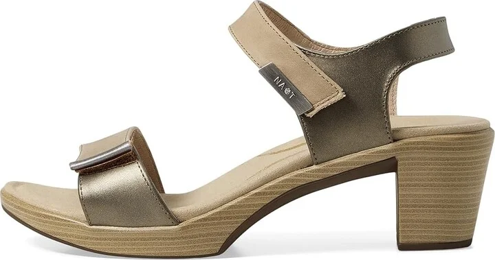 Naot Intact Women's Shoes Khaki Beige Leather/Pewter Leather/Mirror Leather : EU 35 (US Women's 4) M - Image 7