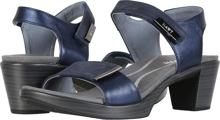 Naot Intact Women's Shoes Navy Velvet Nubuck/Polar Sea Leather/Pewter Leather : EU 35 (US Women's 4) M, Leather/Suede