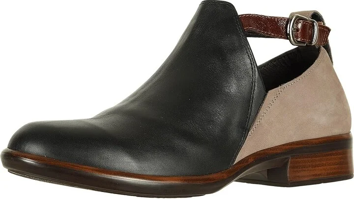 Naot Kamsin Women's Boots Jet Black Leather/Stone Nubuck/Luggage Brown Leather : EU 38 (US Women's 7) M, Leather/Suede - Image 2