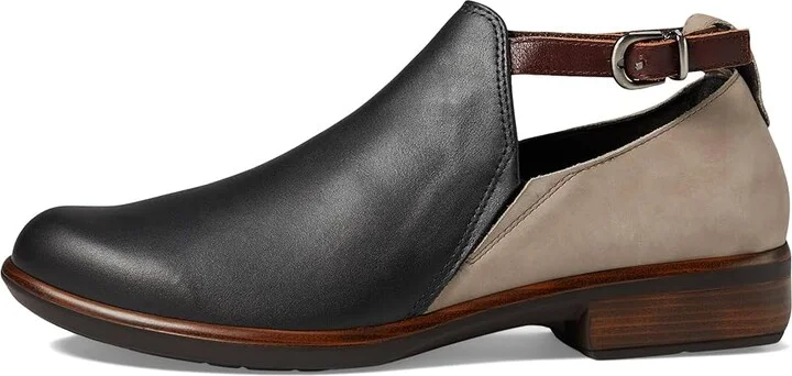 Naot Kamsin Women's Boots Jet Black Leather/Stone Nubuck/Luggage Brown Leather : EU 38 (US Women's 7) M, Leather/Suede - Image 7