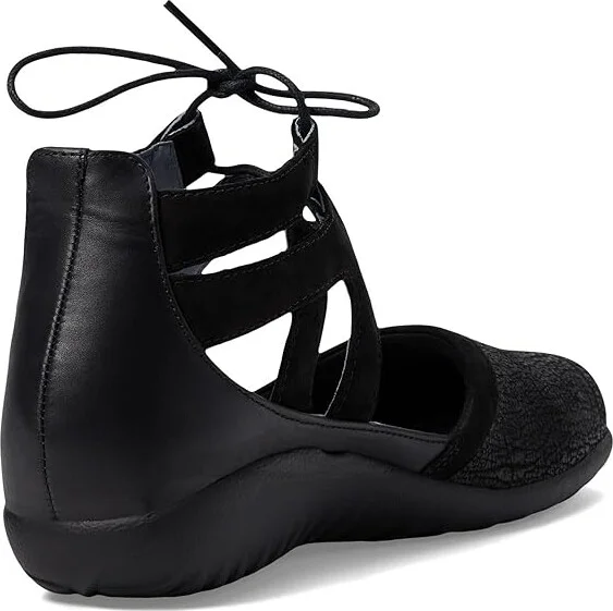 Naot Kata Women's Shoes Black Crackle Leather/Black Velvet Nubuck/Black Raven Leather : EU 35 (US Women's 4) M, Leather/Nubuck - Image 5