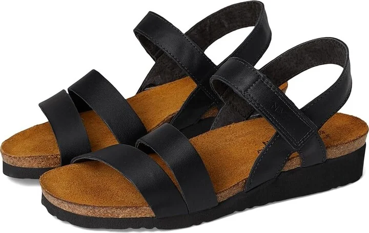 Naot Kayla Women's Sandals Black Matte Leather : EU 35 (US Women's 4-4.5) W, Leather/Suede