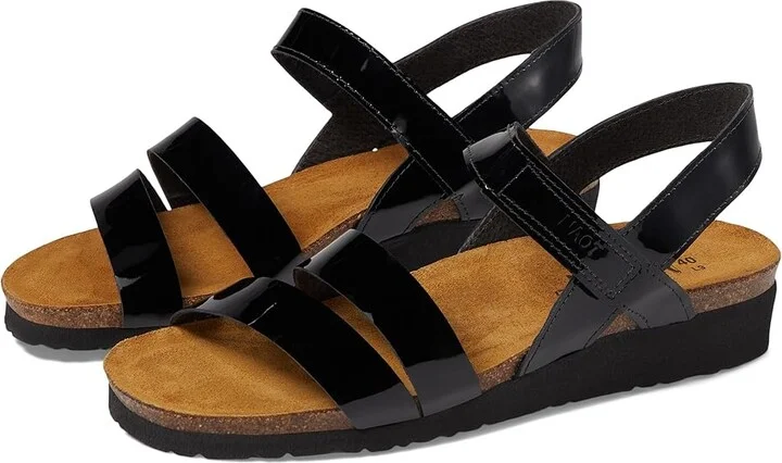 Naot Kayla Women's Sandals Black Patent : EU 36 (US Women's 5-5.5) M, Leather/Suede