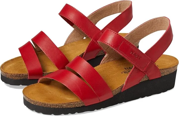 Naot Kayla Women's Sandals Kiss Red Leather : EU 36 (US Women's 5-5.5) M, Leather/Suede