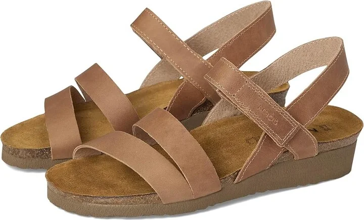 Naot Kayla Women's Sandals Latte Brown Leather : EU 35 (US Women's 4-4.5) M, Leather/Suede