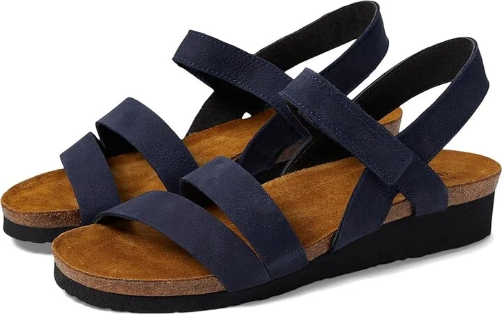 Naot Kayla Women's Sandals Navy Velvet Nubuck : EU 35 (US Women's 4-4.5) M, Leather/Suede