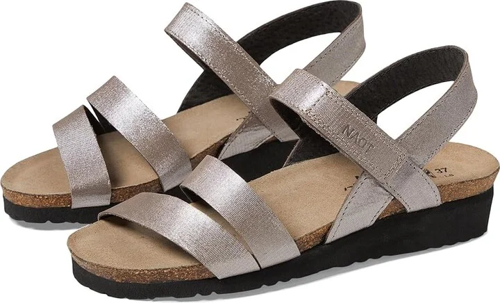 Naot Kayla Women's Sandals Silver Threads : EU 42 (US Women's 11-11.5) M, Leather/Suede