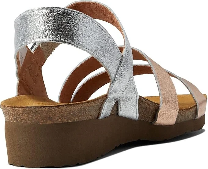 Naot Kayla Women's Sandals Soft Silver Leather/Soft Rose Gold Leather : EU 35 (US Women's 4-4.5) M, Leather/Suede - Image 4