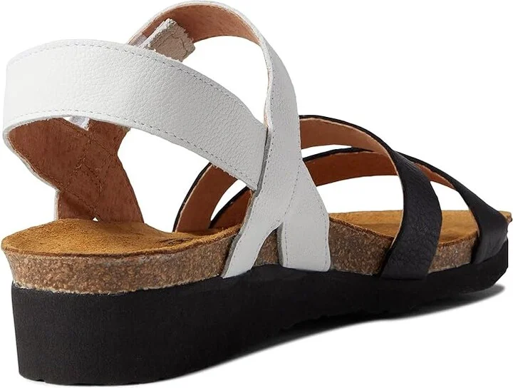 Naot Kayla Women's Sandals Soft White Leather/Soft Black Leather : EU 37 (US Women's 6-6.5) M, Leather/Suede - Image 4