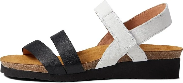 Naot Kayla Women's Sandals Soft White Leather/Soft Black Leather : EU 37 (US Women's 6-6.5) M, Leather/Suede - Image 5