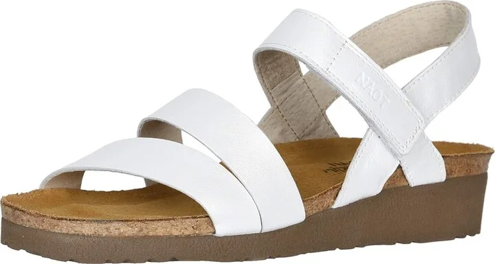 Naot Kayla Women's Sandals White Pearl Leather : EU 35 (US Women's 4-4.5) M, Leather/Suede - Image 2