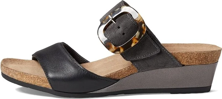 Naot Kingdom Women's Shoes Soft Black Leather/Oily Midnight Suede : EU 38 (US Women's 7) M, Leather/Suede - Image 5