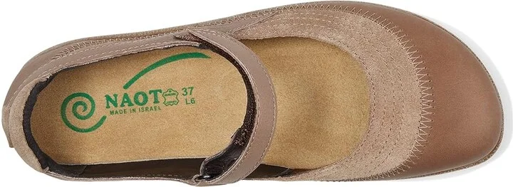 Naot Kirei Women's Maryjane Shoes Almond Suede/Bark Nubuck/Soft Stone Leather : EU 35 (US Women's 4) M, Leather/Suede - Image 2