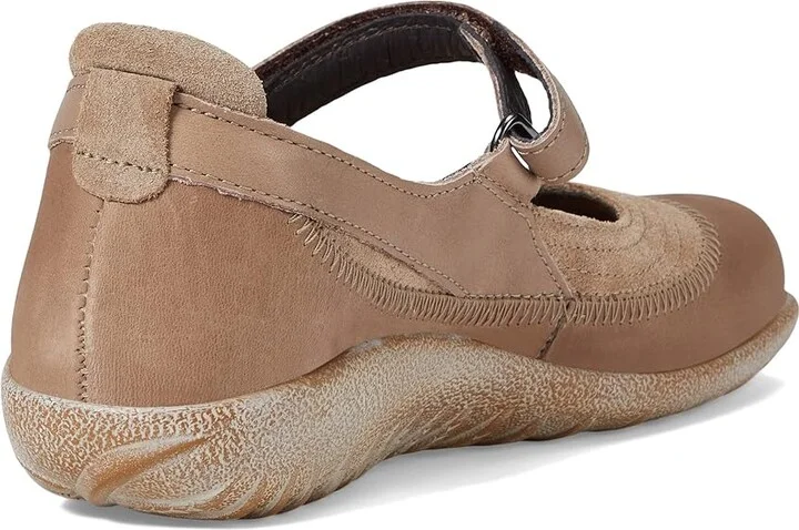 Naot Kirei Women's Maryjane Shoes Almond Suede/Bark Nubuck/Soft Stone Leather : EU 35 (US Women's 4) M, Leather/Suede - Image 4