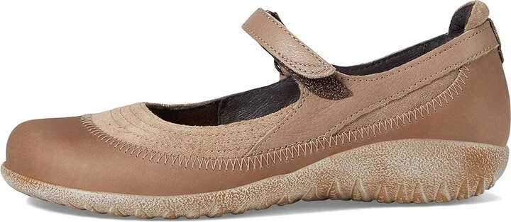 Naot Kirei Women's Maryjane Shoes Almond Suede/Bark Nubuck/Soft Stone Leather : EU 35 (US Women's 4) M, Leather/Suede - Image 6