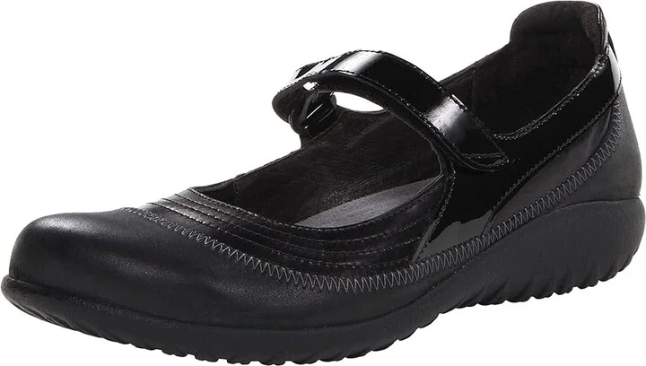 Naot Kirei Women's Maryjane Shoes Black Leather Combo Wide Width : EU 35 (US Women's 4) W - Image 2