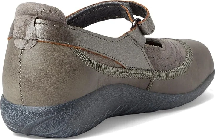 Naot Kirei Women's Maryjane Shoes Gray Marble Suede/Foggy Gray Leather/Mirror Leather : EU 36 (US Women's 5) M, Leather/Suede - Image 4