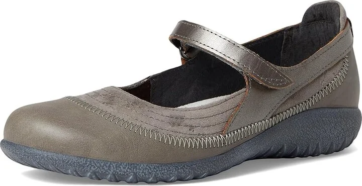 Naot Kirei Women's Maryjane Shoes Gray Marble Suede/Foggy Gray Leather/Mirror Leather : EU 36 (US Women's 5) M, Leather/Suede - Image 5