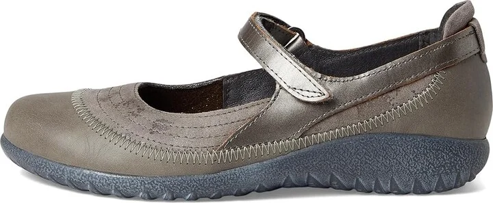 Naot Kirei Women's Maryjane Shoes Gray Marble Suede/Foggy Gray Leather/Mirror Leather : EU 36 (US Women's 5) M, Leather/Suede - Image 6