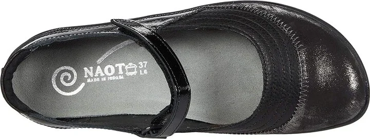 Naot Kirei Women's Maryjane Shoes Soft Black Leather/Metallic Onyx Leather/Black Luster Leather : EU 35 (US Women's 4) M - Image 3