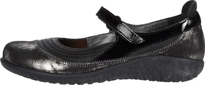 Naot Kirei Women's Maryjane Shoes Soft Black Leather/Metallic Onyx Leather/Black Luster Leather : EU 35 (US Women's 4) M - Image 7