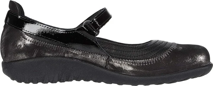 Naot Kirei Women's Maryjane Shoes Soft Black Leather/Metallic Onyx Leather/Black Luster Leather : EU 35 (US Women's 4) M - Image 8