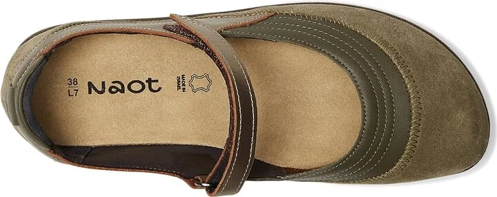 Naot Kirei Women's Maryjane Shoes Soft Green Leather/Hunter Green Suede/Pewter Leather : EU 41 (US Women's 10) M, Leather/Suede - Image 2