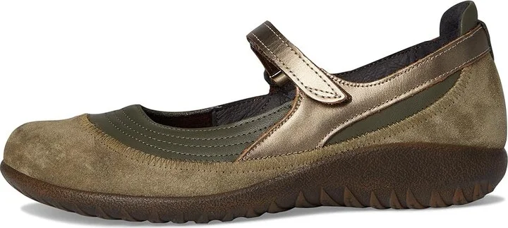 Naot Kirei Women's Maryjane Shoes Soft Green Leather/Hunter Green Suede/Pewter Leather : EU 41 (US Women's 10) M, Leather/Suede - Image 6
