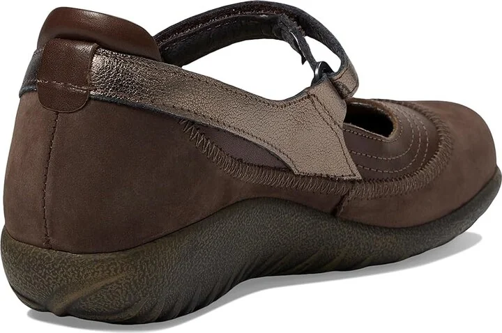 Naot Kirei Women's Maryjane Shoes Toffee Brown Leather/Coffee Bean Nubuck/Radiant Copper Leather : EU 35 (US Women's 4) M - Image 4