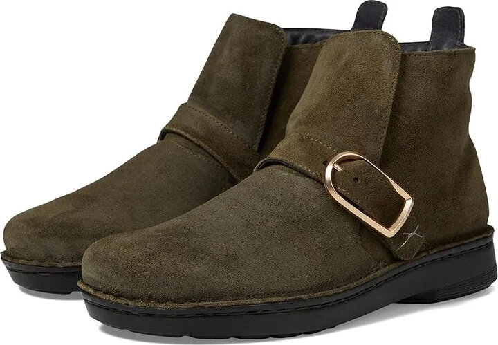 Naot Kolmer Women's Boots Oily Olive Suede : EU 35 (US Women's 4) W, Leather/Suede