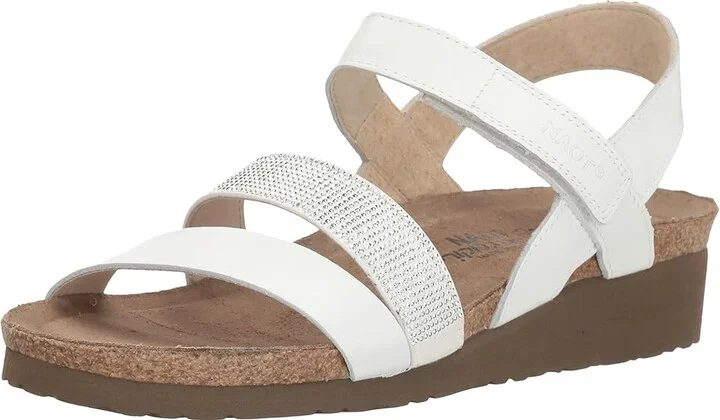 Naot Krista Women's Sandals White Leather/Silver Rivets : EU 35 (US Women's 4) M - Image 2