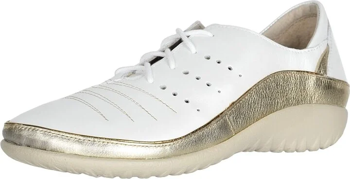 Naot Kumara Women's Lace up casual Shoes White Pearl Leather/Radiant Gold Leather : EU 35 (US Women's 4) M - Image 2
