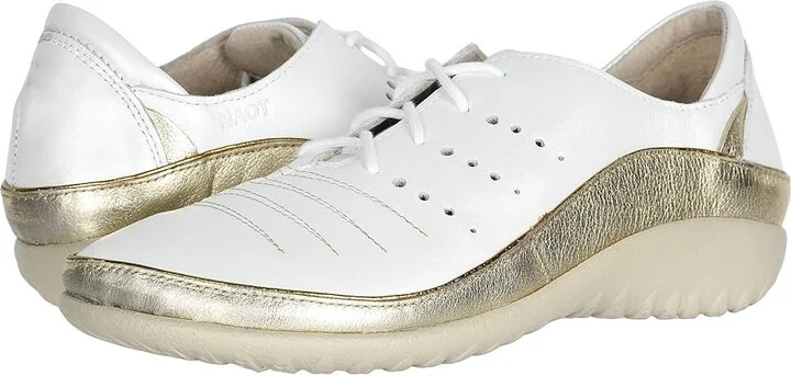 Naot Kumara Women's Lace up casual Shoes White Pearl Leather/Radiant Gold Leather : EU 35 (US Women's 4) M