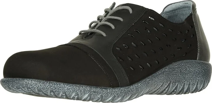 Naot Lalo Women's Shoes Black Velvet Nubuck/Jet Black Leather Combo : EU 35 (US Women's 4) M - Image 2