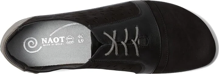 Naot Lalo Women's Shoes Black Velvet Nubuck/Jet Black Leather Combo : EU 35 (US Women's 4) M - Image 3