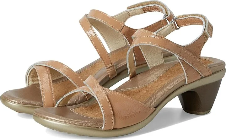 Camel Crinkle Patent Leather