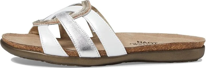 Naot Liv Women's Shoes White Pearl Leather/Silver Leather/Gold Leather Combo : EU 35 (US Women's 4) M - Image 5