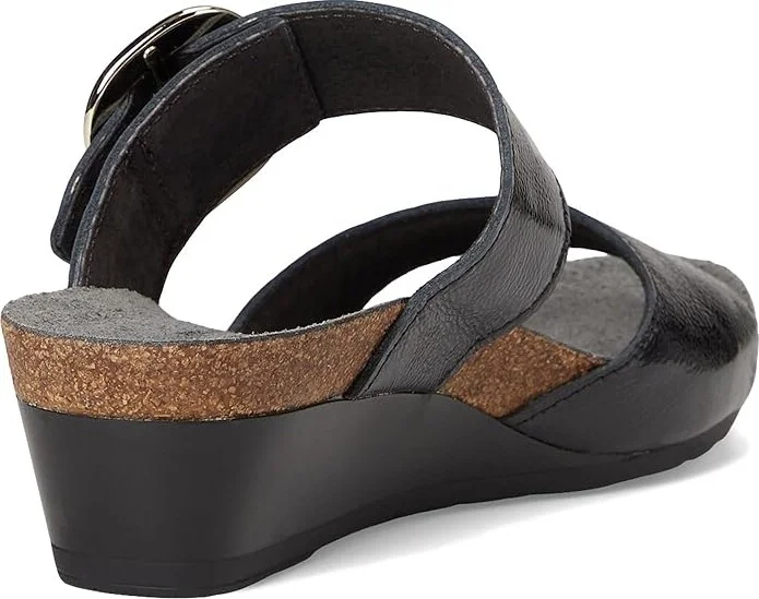 Naot Magic Women's Sandals Black Crinkle Patent Leather : EU 38 (US Women's 7) M, Leather/Suede - Image 4