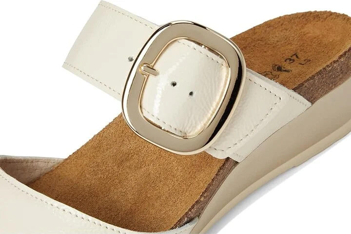 Naot Magic Women's Sandals Ivory Crinkle Patent Leather : EU 42 (US Women's 11) M, Leather/Suede - Image 7