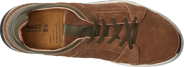 Naot Magnify Men's Shoes Antique Brown Suede/Soft Green Leather : EU 41 (US Men's 8) M, Leather/Suede - Image 2